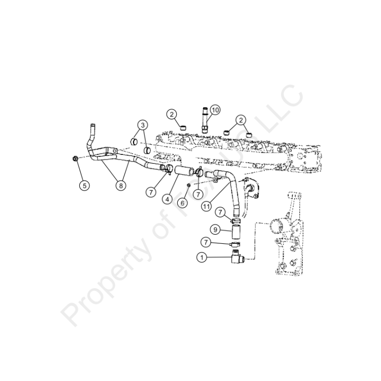 03-05 Dodge 5.9L Cummins Coolant Hose Connection mopar