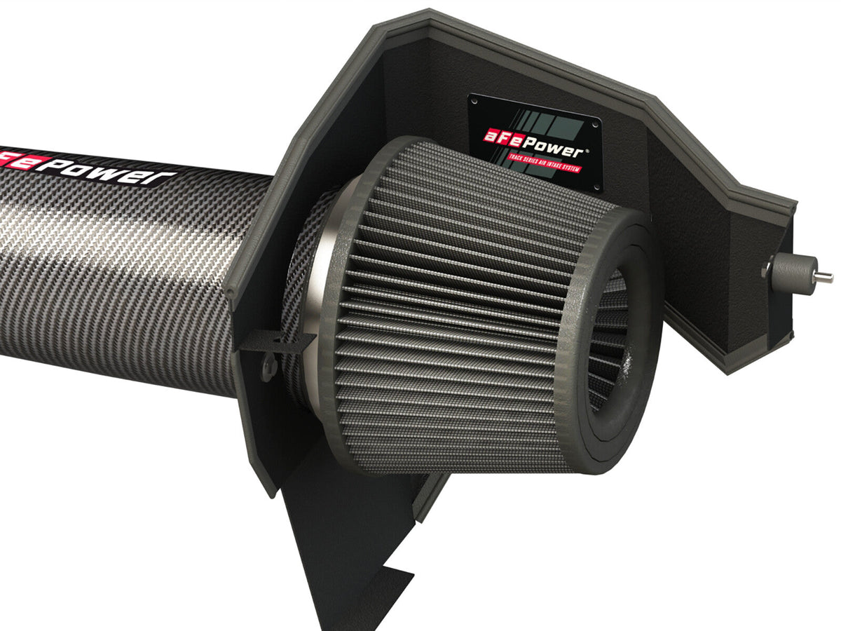 Track Series Carbon Fiber Intake System w/ Pro Dry S Filter Dodge Challenger/Charger/Chrysler 300C 11-23 V8-5.7L Hemi aFe Power aFe Power