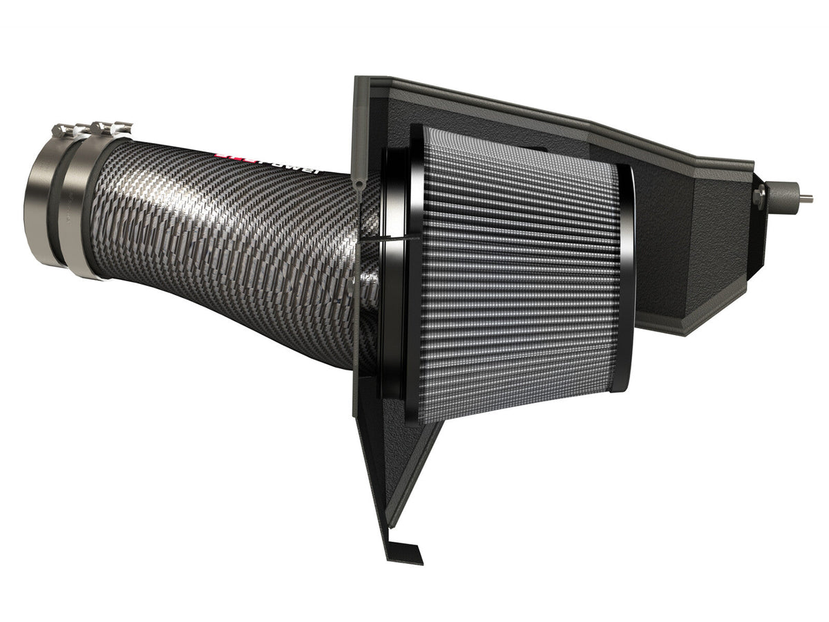 Track Series Carbon Fiber Intake System w/ Pro Dry S Filter Dodge Challenger/Charger/ Chrysler 300 SRT8/SRT 11-23 V8-6.4L Hemi aFe Power aFe Power