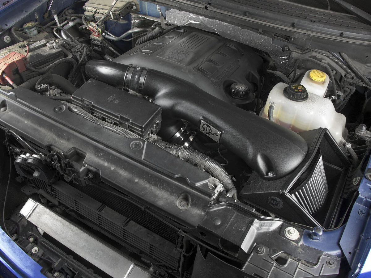 Rapid Induction Cold Air Intake System w/ Pro Dry S Filter Ford F-150 12-14 V6-3.5L (tt) aFe Power aFe Power