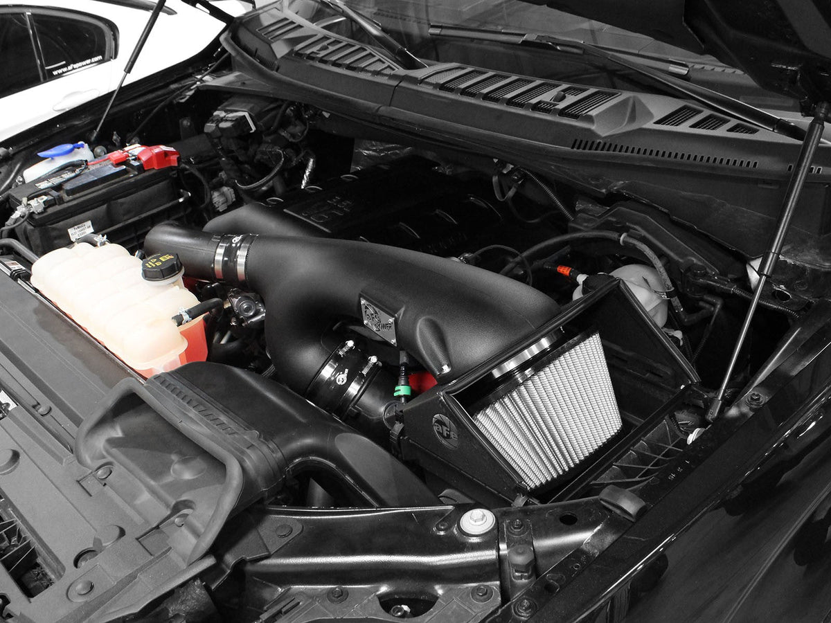 Rapid Induction Cold Air Intake System w/ Pro Dry S Filter Ford F-150 15-26 V6-2.7L (tt)/ 15-16 V6-3.5L (tt) aFe Power aFe Power