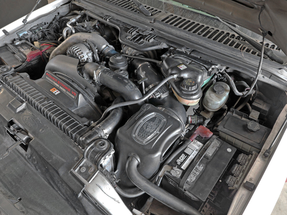 Momentum HD Cold Air Intake System w/ Pro Dry S Filter Ford Diesel Trucks 03-07 V8-6.0L (td) aFe Power aFe Power