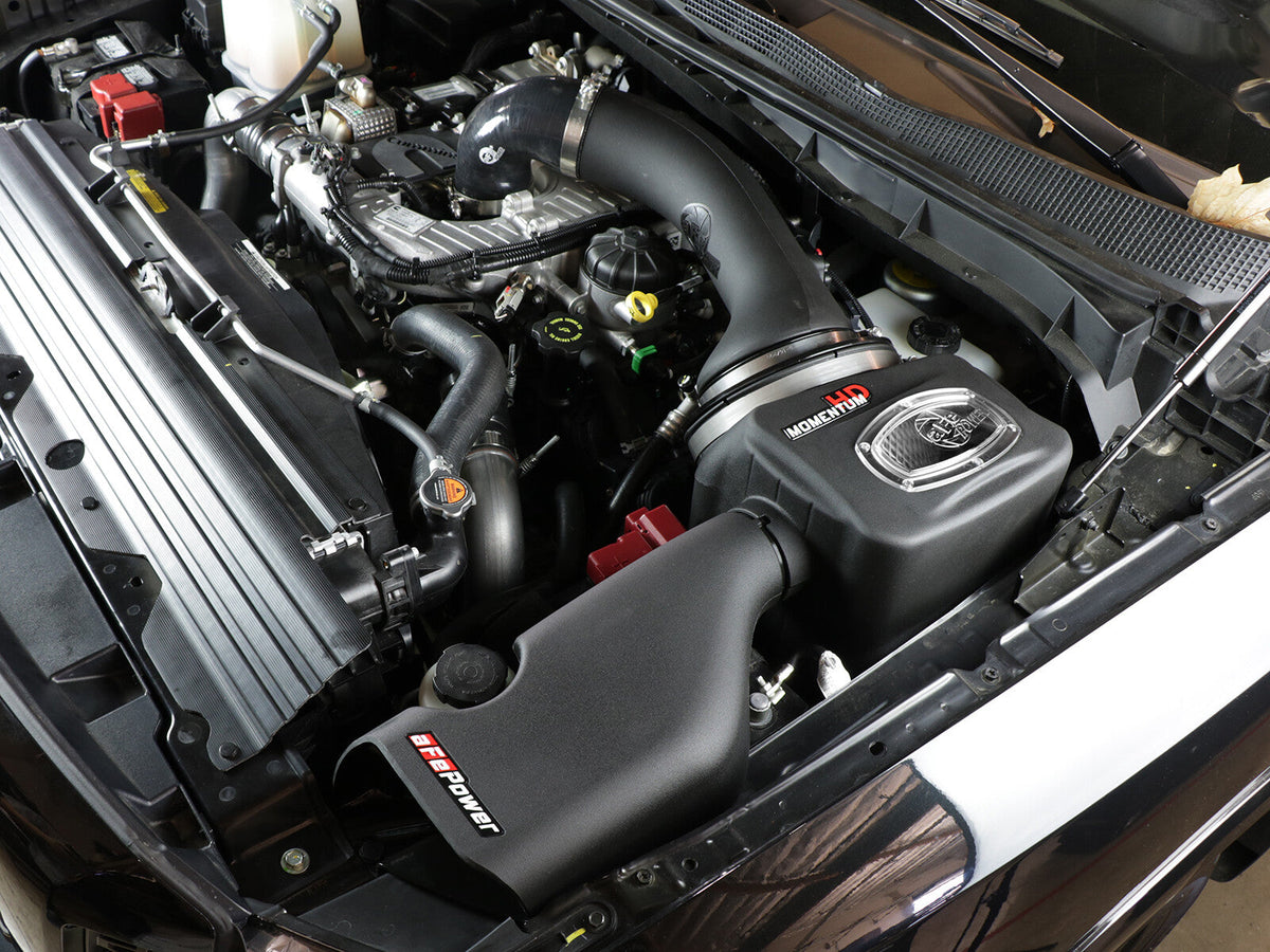 Momentum HD Cold Air Intake System w/ Pro Dry S Filter Nissan Titan Xd 16-19 V8-5.0L (td) aFe Power aFe Power