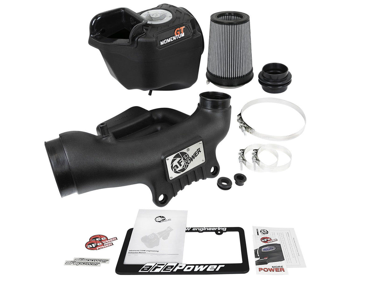 Momentum GT Cold Air Intake System w/ Pro Dry S Filter Jeep Wrangler (JK) 12-18 V6-3.6L 13 HP Gain aFe Power aFe Power