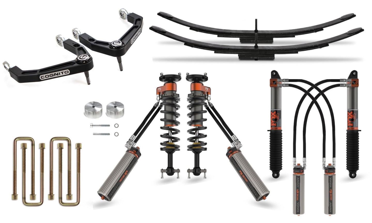 Ultimate Billet Uca Leveling Kit With Fox Frs 3.0 Ibp Shocks 3-Inch 19-25 Silverado/Sierra 1500 & 1-Inch Including AT4, AT4X, Trail Boss, & ZR2 2WD/4WD Cognito Cognito Motorsports