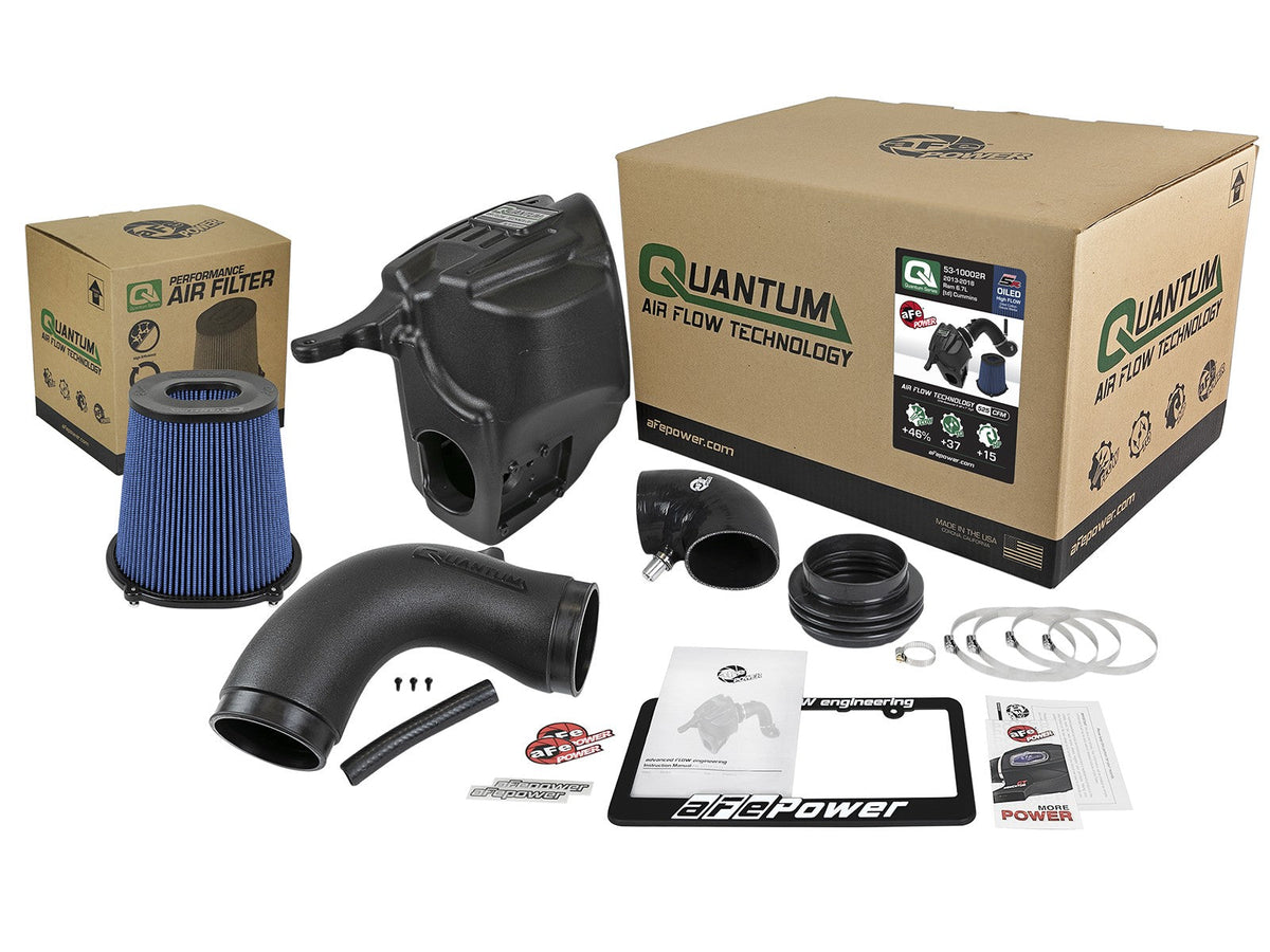 Quantum Cold Air Intake System w/ Pro 5R Filter Dodge Ram Diesel Trucks 13-18 L6-6.7L (td) aFe Power aFe Power