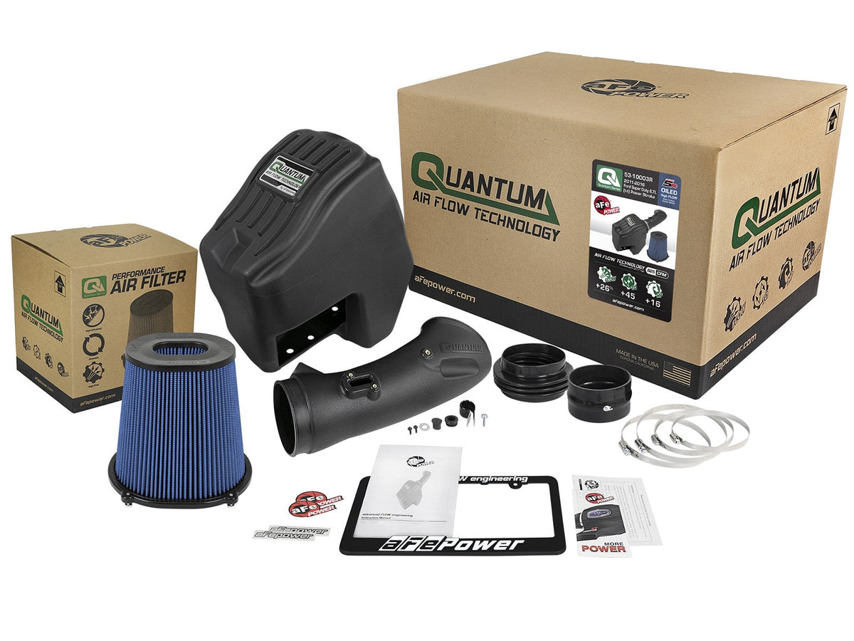 Quantum Cold Air Intake System w/ Pro 5R Filter Ford Diesel Trucks 11-16 V8-6.7L (td) aFe Power aFe Power