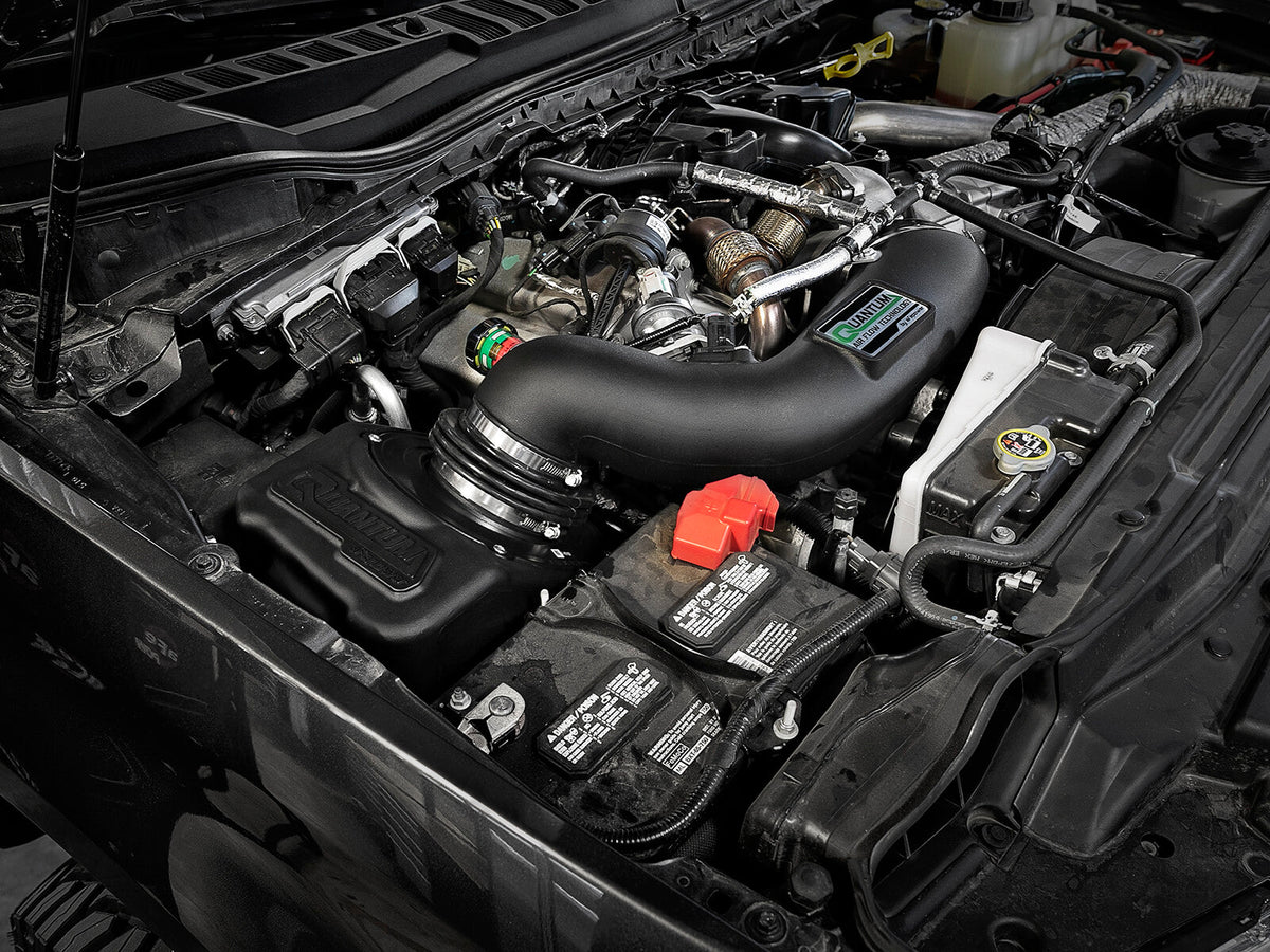 Quantum Cold Air Intake System w/ Pro Dry S Filter Ford Diesel Trucks 17-19 V8-6.7L (td) aFe Power aFe Power