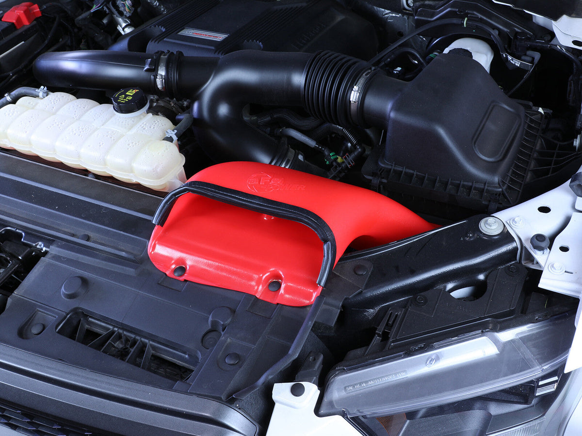 Dynamic Air Scoop D.A.S. Red Ford F-150/Raptor 15-20 V6-2.7L (tt)/V6-3.5L (tt)/V8-5.0L aFe Power aFe Power