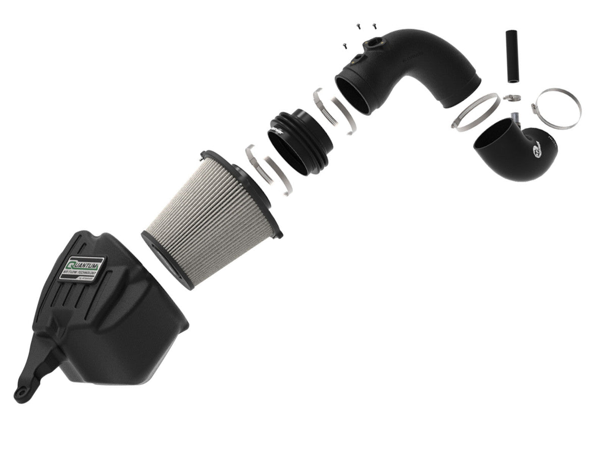 Quantum Cold Air Intake System w/ Pro Dry S Filter Dodge Ram Diesel Trucks 10-12 L6-6.7L (td) aFe Power aFe Power