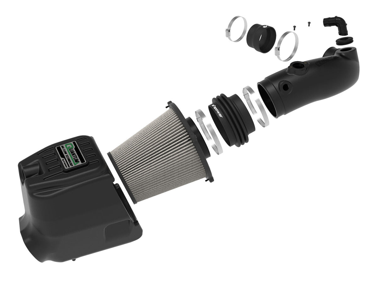 Quantum Cold Air Intake System w/ Pro Dry S Filter Ford Diesel Trucks 08-10 V8-6.4L (td) aFe Power aFe Power