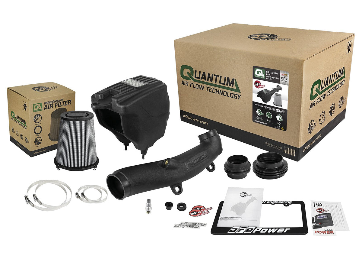 Quantum Cold Air Intake System w/ Pro Dry S Filter Jeep Wrangler (Jl)/Gladiator (Jt) 18-26 V6-3.6L aFe Power aFe Power