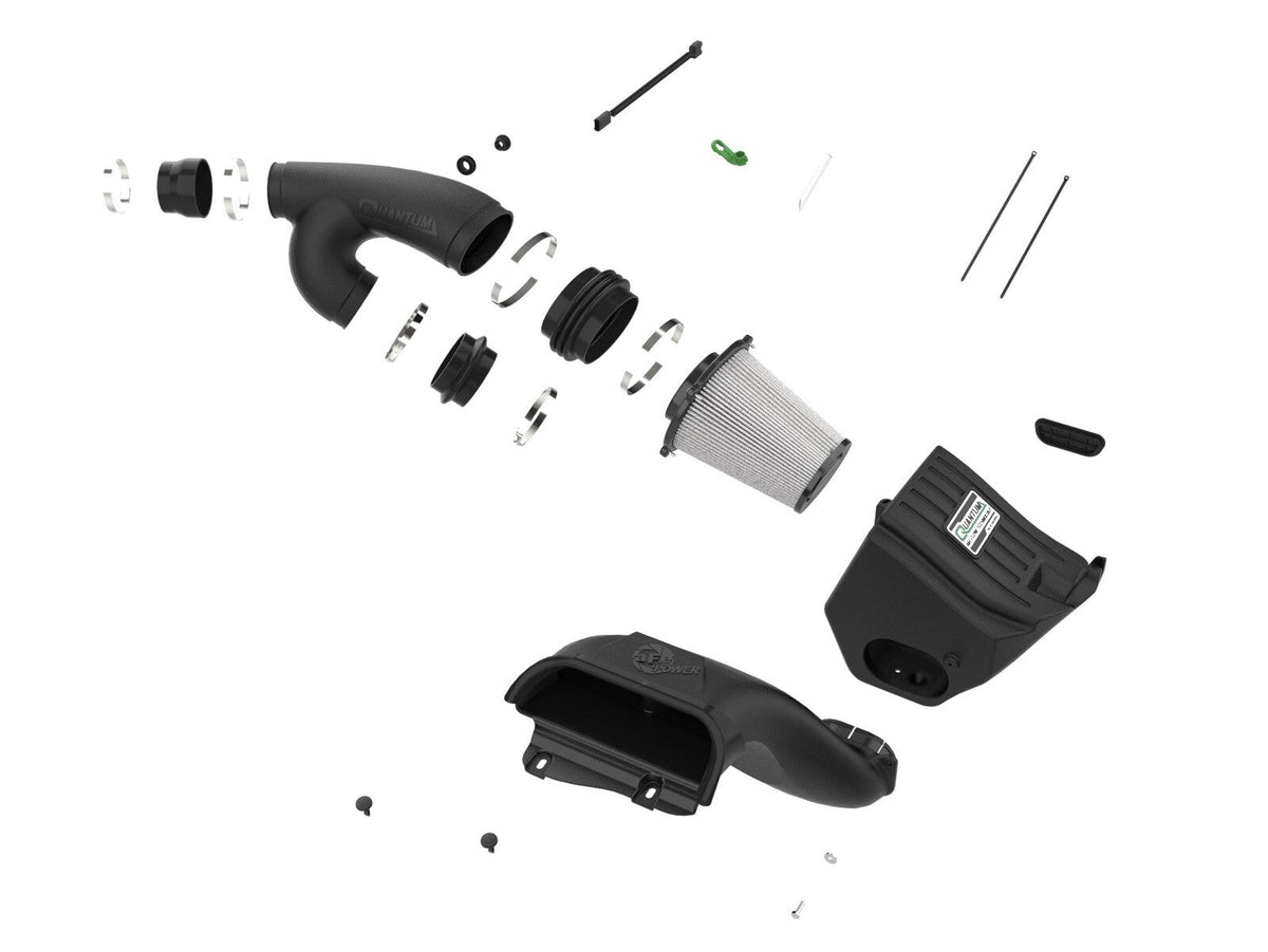 Quantum Cold Air Intake System w/ Pro Dry S Filter Ford F-150/Raptor 15-26 V6-2.7L (tt)/V6-3.5L (tt) aFe Power aFe Power