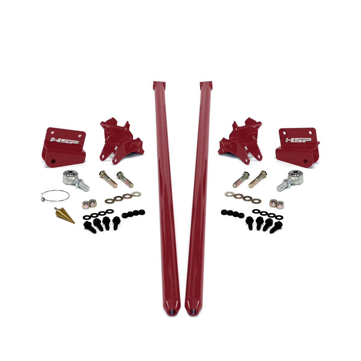 2011-2019 Chevrolet / GMC 58 inch Bolt On Traction Bars 4 inch Axle Diameter Illusion Cherry - HSP Diesel