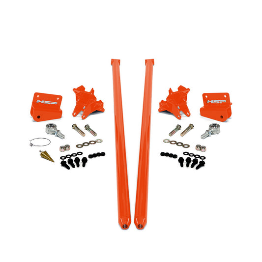 2011-2019 Chevrolet / GMC 70 inch Bolt On Traction Bars 4 inch Axle Diameter M&M Orange - HSP Diesel