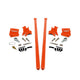 2011-2019 Chevrolet / GMC 70 inch Bolt On Traction Bars 4 inch Axle Diameter M&M Orange - HSP Diesel
