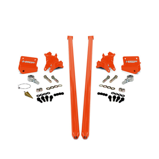 2011-2019 Chevrolet / GMC 70 inch Bolt On Traction Bars 4 inch Axle Diameter M&M Orange