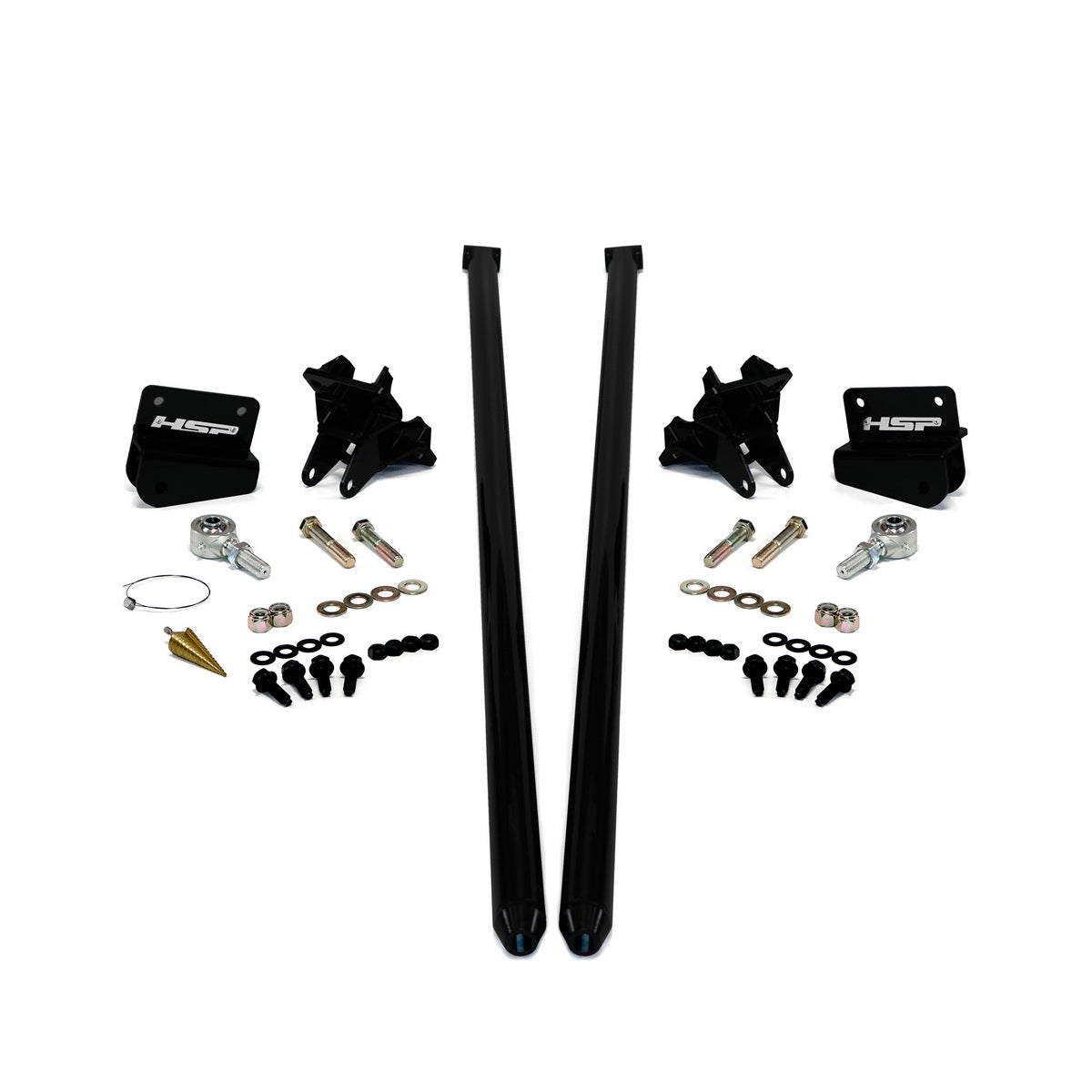2011-2019 Chevrolet / GMC 70 inch Bolt On Traction Bars 4 inch Axle Diameter Silk Satin Black HSP Diesel