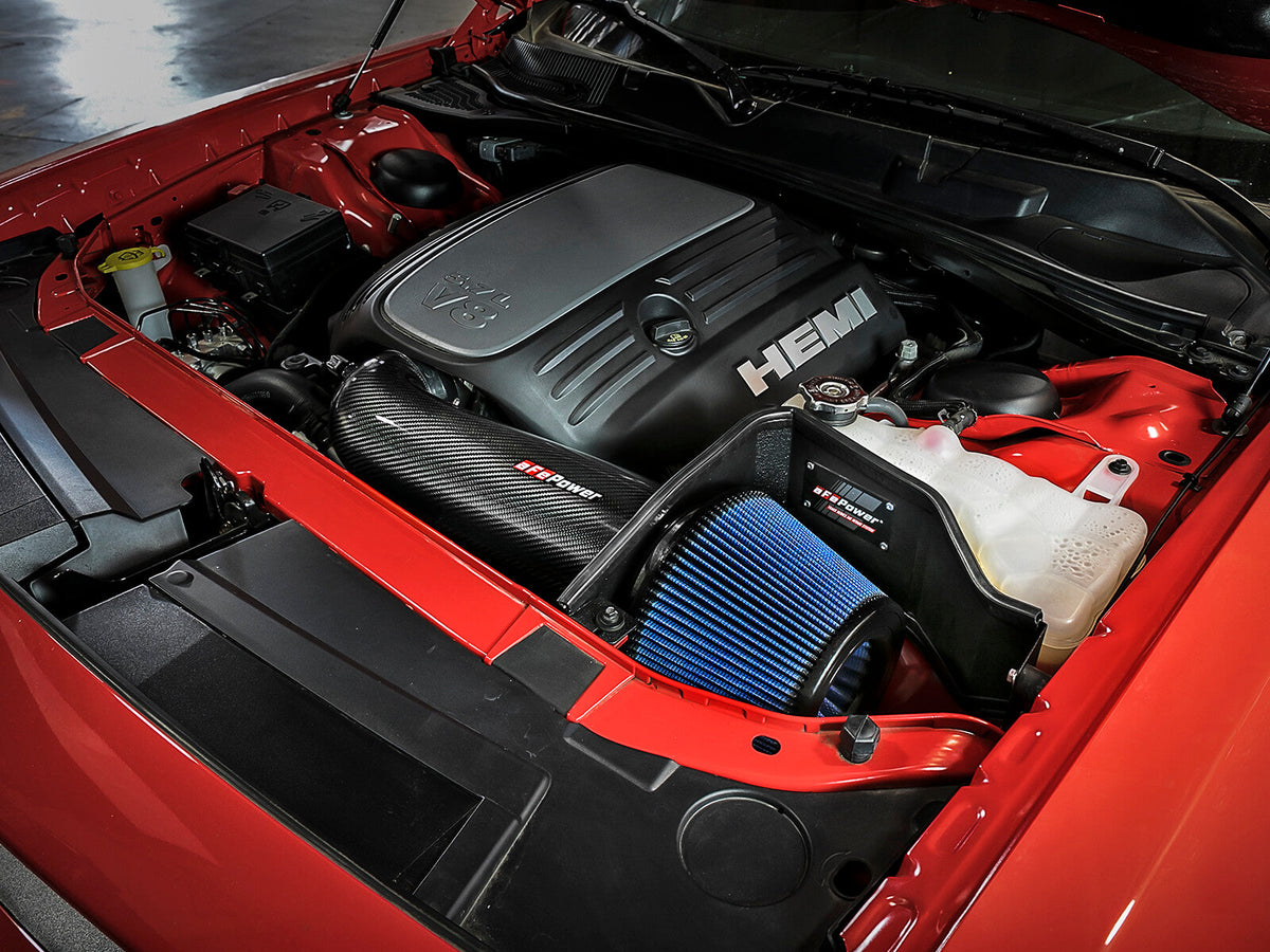 Track Series Carbon Fiber Intake System w/ Pro 5R Filter Dodge Challenger/Charger/Chrysler 300C 11-23 V8-5.7L Hemi aFe Power aFe Power