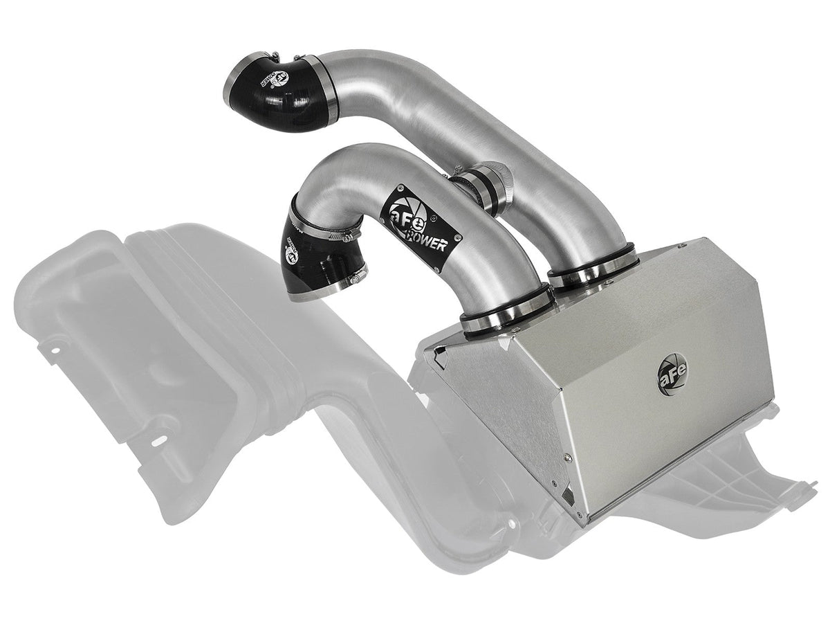 Rapid Induction Cold Air Intake System w/ Pro 5R Filter Brushed Ford F-150/Raptor 17-20 V6-3.5L (tt)/Expedition 18-21 V6-3.5L (tt) aFe Power aFe Power
