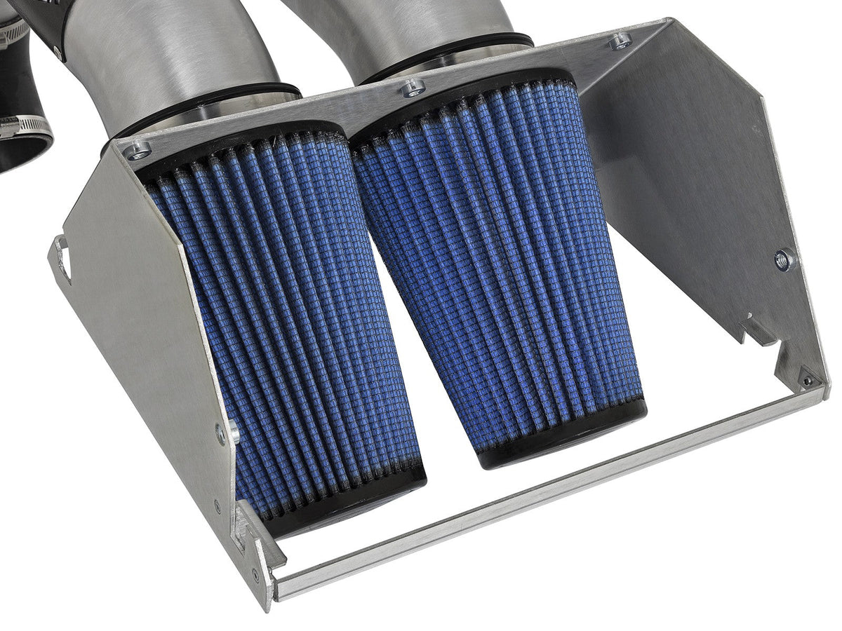 Rapid Induction Cold Air Intake System w/ Pro 5R Filter Brushed Ford F-150/Raptor 17-20 V6-3.5L (tt)/Expedition 18-21 V6-3.5L (tt) aFe Power aFe Power