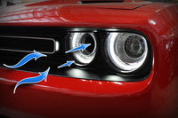 Dynamic Air Scoop D.A.S. Black Dodge Challenger 15-23 V6-3.6L/V8-5.7L/6.4L/6.2L (sc) Hemi aFe Power aFe Power