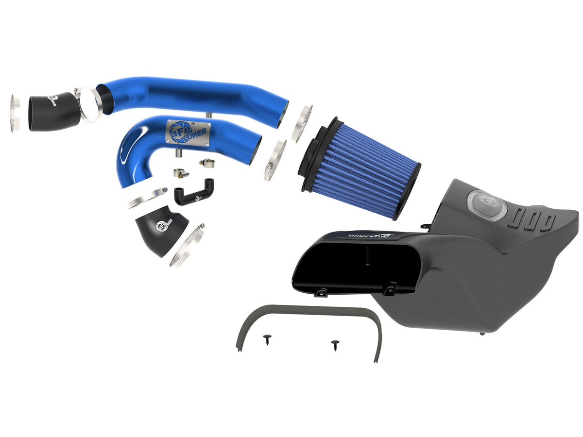 Momentum Xp Cold Air Intake System w/ Pro 5R Filter Blue Ford F-150 Raptor 17-20 V6-3.5L (tt) aFe Power aFe Power