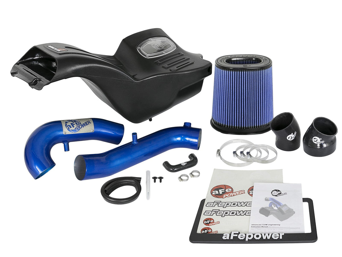 Momentum Xp Cold Air Intake System w/ Pro 5R Filter Blue Ford F-150 Raptor 17-20 V6-3.5L (tt) aFe Power aFe Power