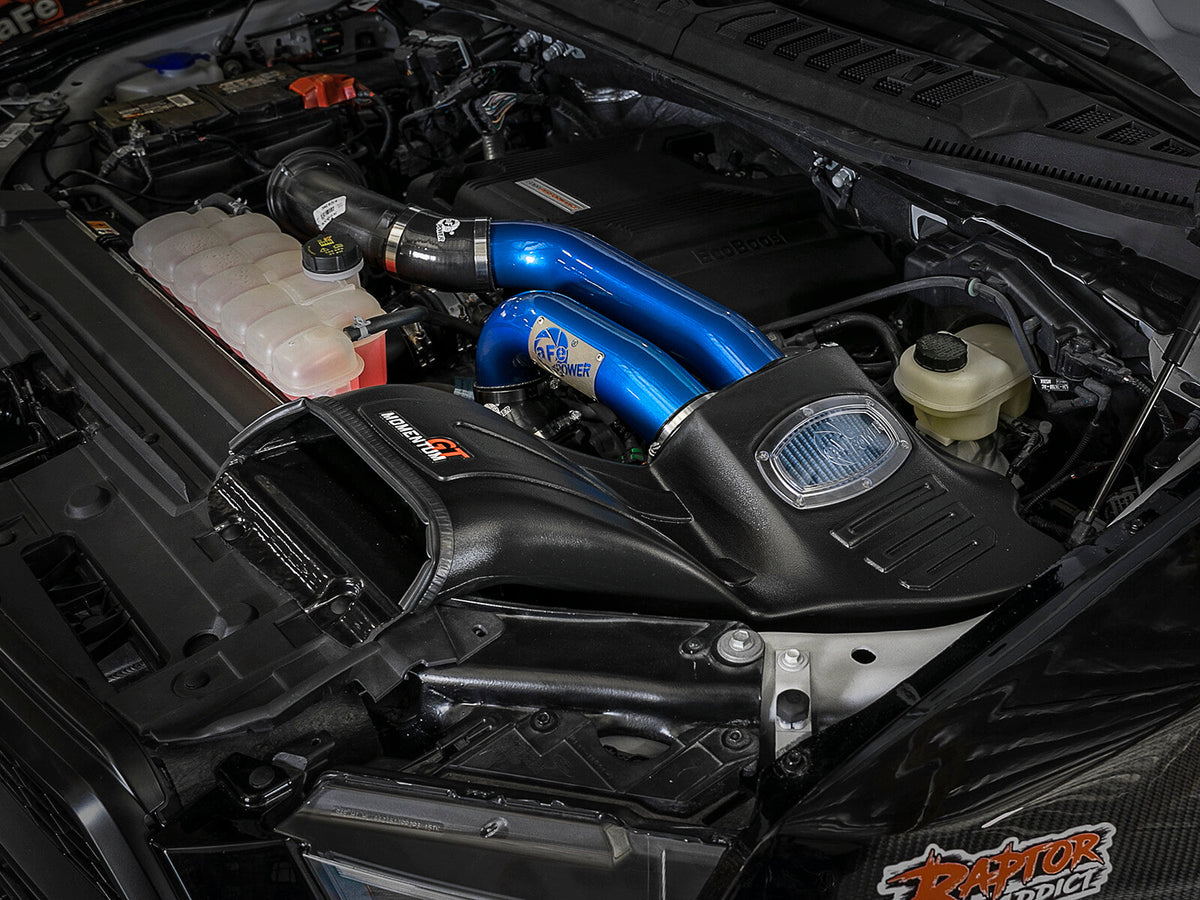 Momentum Xp Cold Air Intake System w/ Pro 5R Filter Blue Ford F-150 Raptor 17-20 V6-3.5L (tt) aFe Power aFe Power