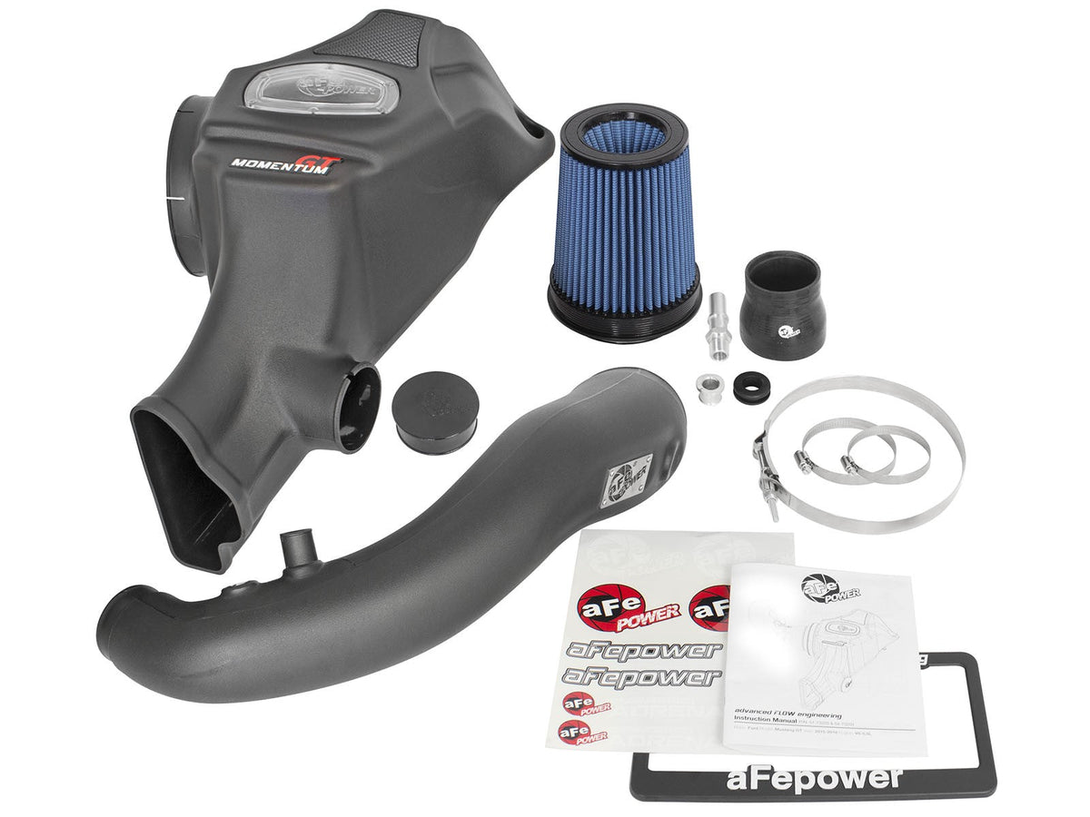 Momentum GT Cold Air Intake System w/ Pro 5R Filter Ford Mustang 15-17 L4-2.3L (t) aFe Power aFe Power