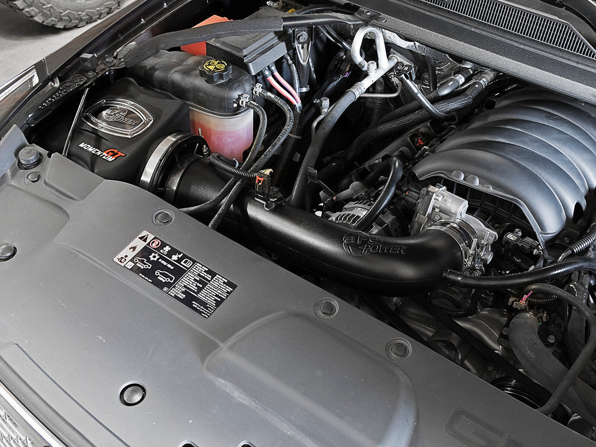 Momentum GT Cold Air Intake System w/ Pro 5R Filter GM Silverado/Sierra 1500 14-19/Tahoe/Suburban/Yukon/XL/Escalade 15-20 V8-5.3L/6.2L aFe Power aFe Power