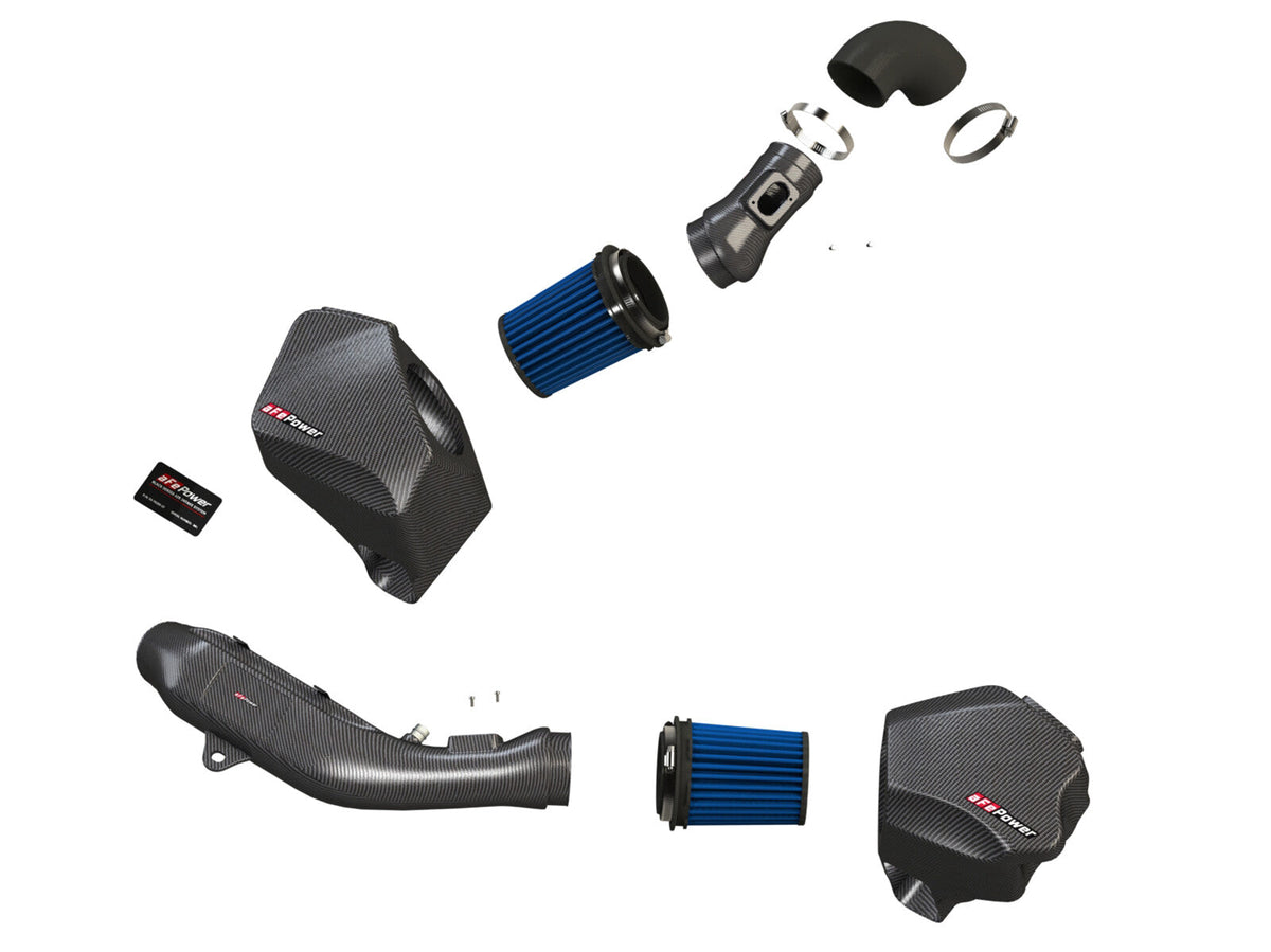 Black Series Carbon Fiber Cold Air Intake System w/ Pro 5R Filter BMW M2 Competition (F87) 19-21/M3/M4 (F80/82/83) 15-20 L6-3.0L (tt) S55 aFe Power aFe Power