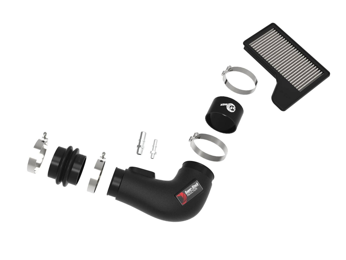 Super Stock Induction System w/ Pro Dry S Filter Ford Mustang 15-17 V6-3.7L aFe Power aFe Power