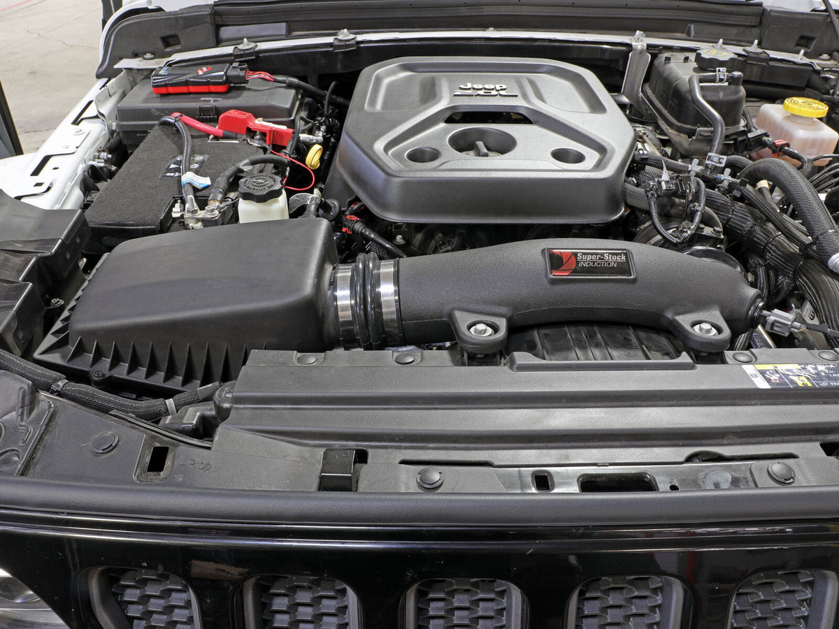 Super Stock Induction System w/ Pro Dry S Filter Jeep Wrangler (Jl) 18-23 L4-2.0L (t) aFe Power aFe Power