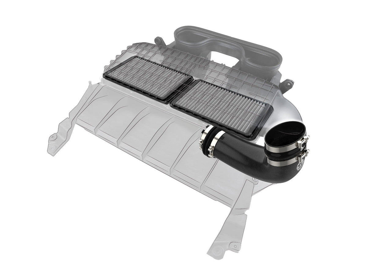 Super Stock Carbon Fiber Induction System w/ Pro Dry S Filter Ram 1500 Trx 21-24 V8-6.2L (sc) aFe Power aFe Power