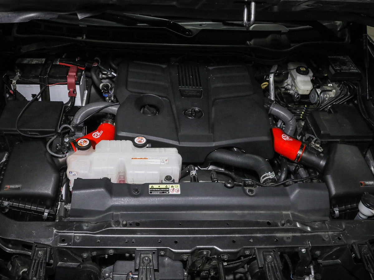 Super Stock Induction System Red w/ Pro Dry S Filter Toyota Tundra 22-26 V6-3.4L (tt) aFe Power aFe Power