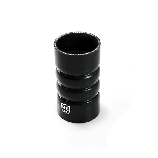 H&S Motorsports - 3" Straight Ribbed Silicone Coupler (Black 5-Ply) at Tameless Performance