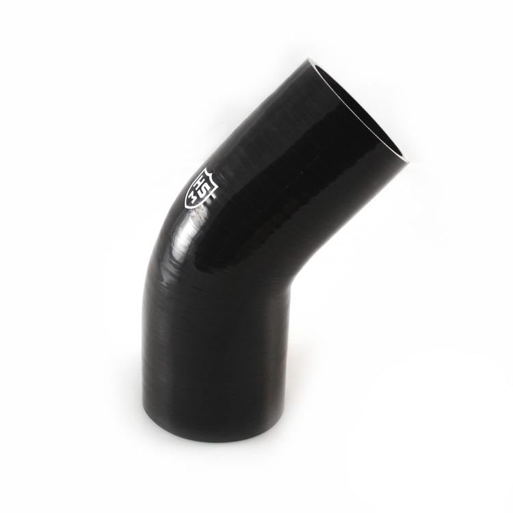 H&S Motorsports - 3”X 2.75” Silicone 45° Elbow Hose (Black 5 Ply) at Tameless Performance