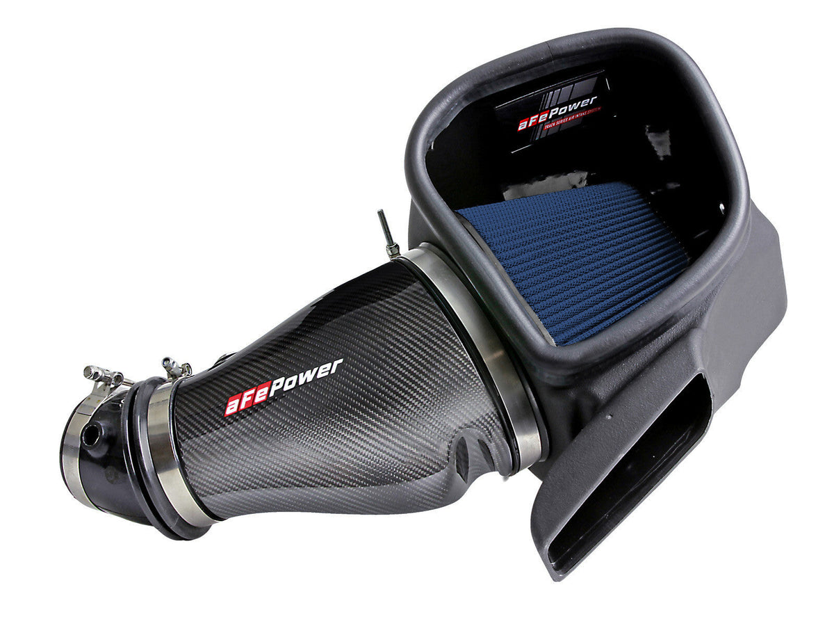 Track Series Carbon Fiber Intake System w/ Pro 5R Filter Jeep Grand Cherokee Trackhawk (WK2) 2018 V8-6.2L (sc) aFe Power aFe Power