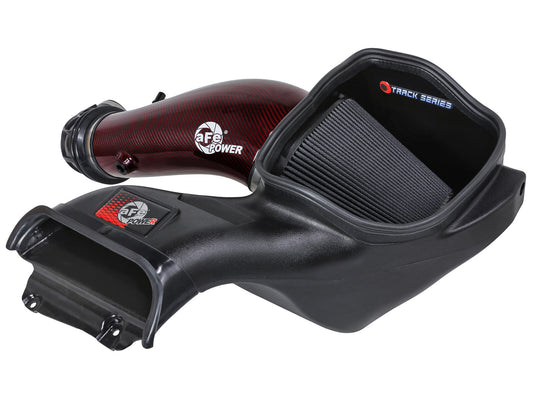 Track Series Red Kevlar/Carbon Fiber Intake System w Pro 5R Filter Black Ford F-150 Raptor R 23-26 V8-5.2L (sc) aFe Power aFe Power