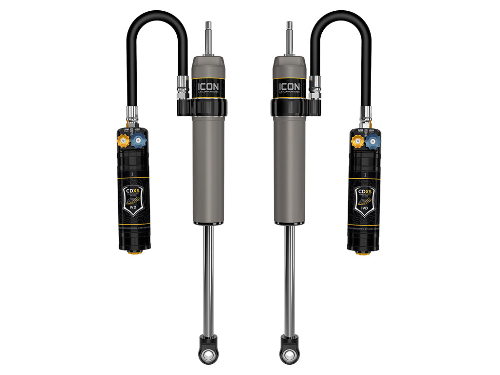 2024-2025 Toyota Tacoma 0-1 Inch Lift Rear V.S. 2.5 Aluminum Series Shock Absorbers Remote Reservoir W/ CDXS Pair Icon Vehicle Dynamics Icon Vehicle Dynamics