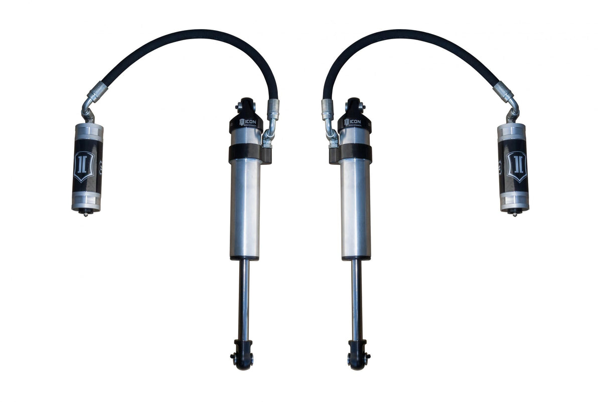 2003-2024 Toyota 4Runner 2005-2023 Toyota Tacoma 2007-2014 Toyota FJ Cruiser Front 2.5 Vs Stock Width Remote Reservoir Secondary Shocks Pair Icon Vehicle Dynamics Icon Vehicle Dynamics