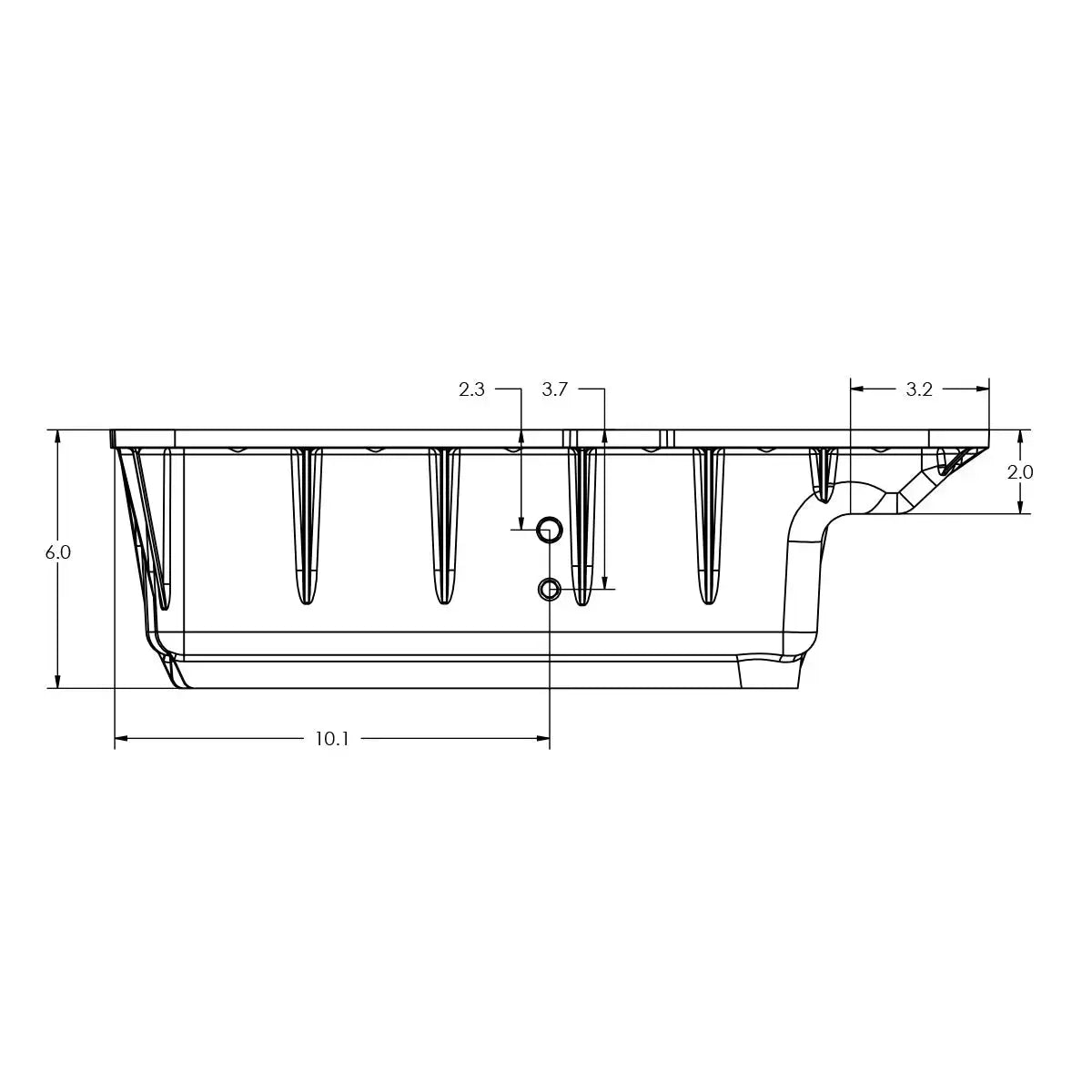 PPE 2003-2010 Ford 6.0L/6.4L w/ 5R110 Transmission Heavy-Duty Cast Aluminum Deep Transmission Pan PPE