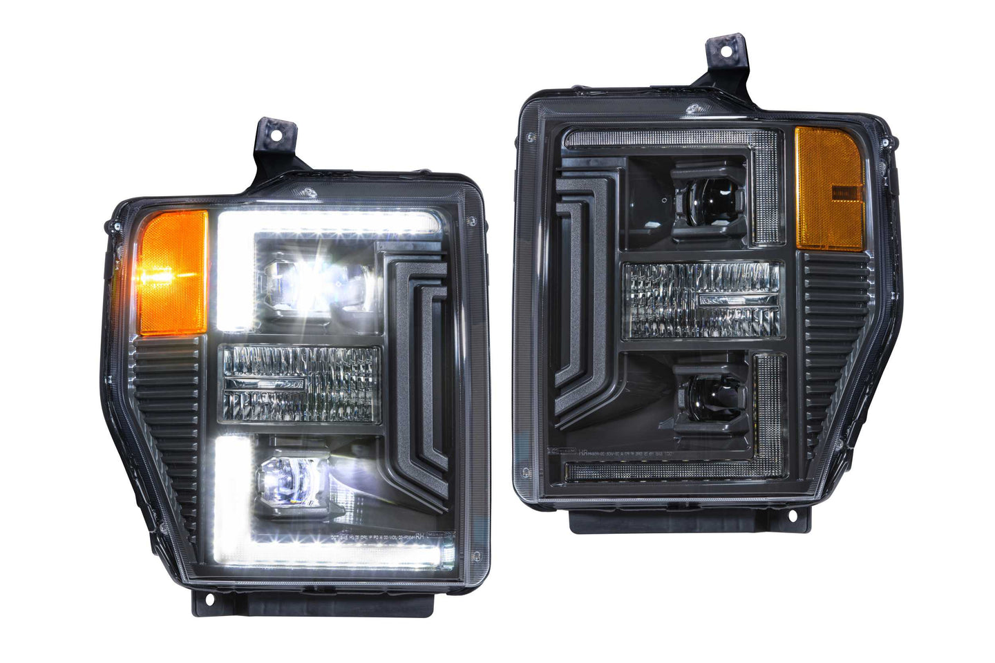 Ford Super Duty (08-10): XB Hybrid LED Headlights Plug-N-Play LED Headlights Driven Light Group