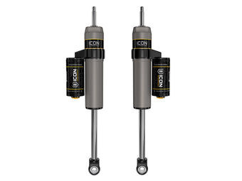 compare product 2005-2025 Ford Super Duty 4WD 0-2.5 Inch Lift Front. V.S. 2.5 Aluminum Series Shock Absorbers Piggyback Reservoir Pair Icon Vehicle Dynamics