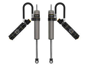 compare product 2017-2022 Ford Super Duty 4WD Front 2.5 Vs Remote Reservoir Shocks W/Cdev 7 Inch Lift Pair Icon Vehicle Dynamics