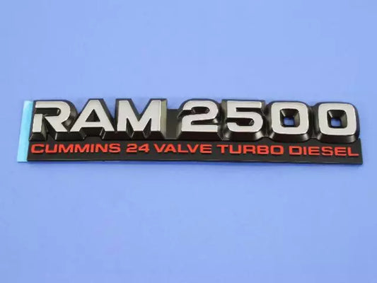 Mopar "Ram 2500 Cummins 24 Valve Turbo Diesel" Fender Emblem 55295313AC