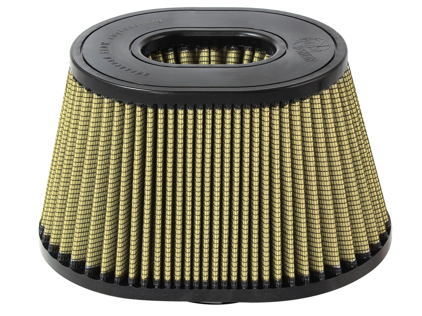 Magnum Force Intake Replacement Air Filter w/ Pro Guard 7 Media 3-1/4 Inch F x (9x6-1/2) Inch B x (6-3/4x5-1/2) Inch T x 5-3/8 Inch H aFe Power