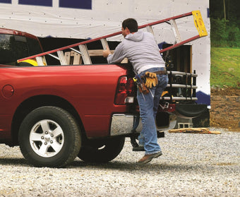 compare product BedStep Retractable Bumper Step For 09-18 Ram 1500 19-22 Ram Classic 10-18 2500/3500 (Excludes Dual Exhaust EcoDiesel Models) AMP Research