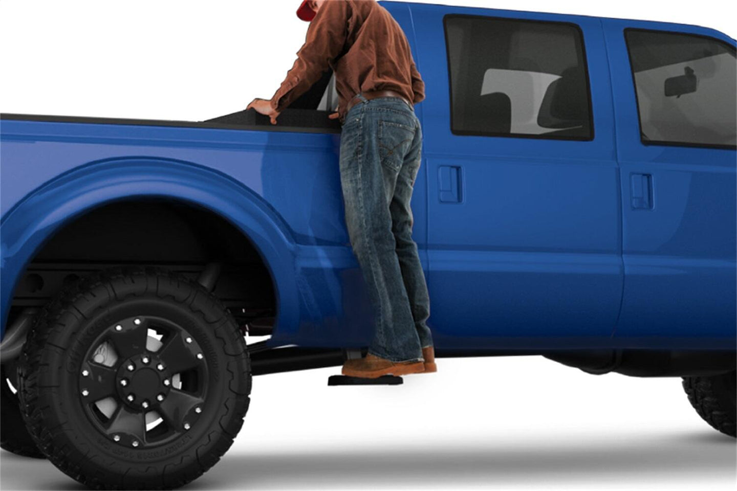 BedStep2 Retractable Truck Bed Side Step For 1999-2016 Ford F-250/F-350 2008-2016 Ford F-450/F-550 All Beds AMP Research AMP Research